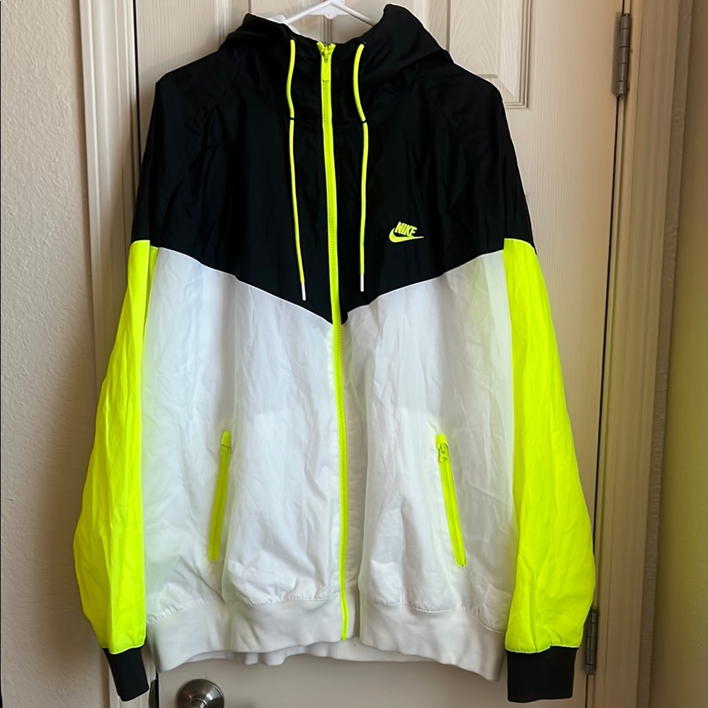 Nike Black and Neon Yellow Jacket